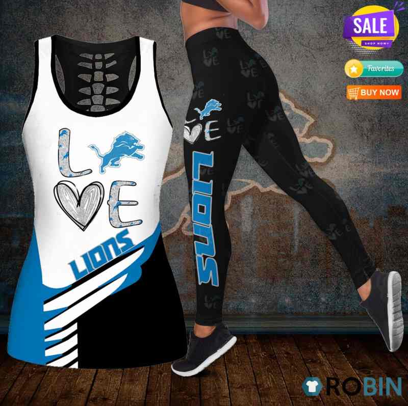 Detroit Lions Leggings and Tank Top