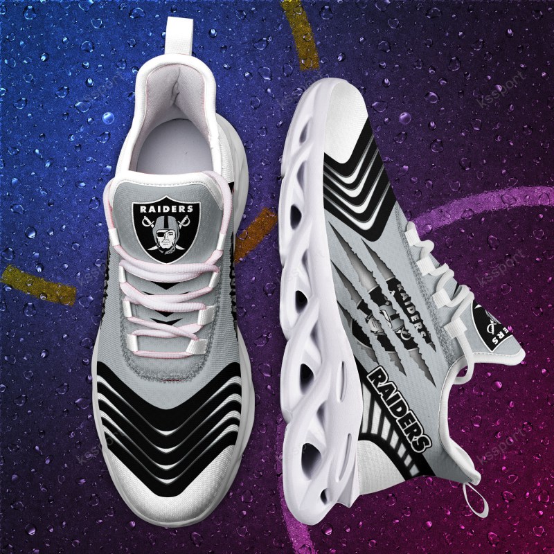 Las Vegas Raiders Yezy Running Sneakers Side View