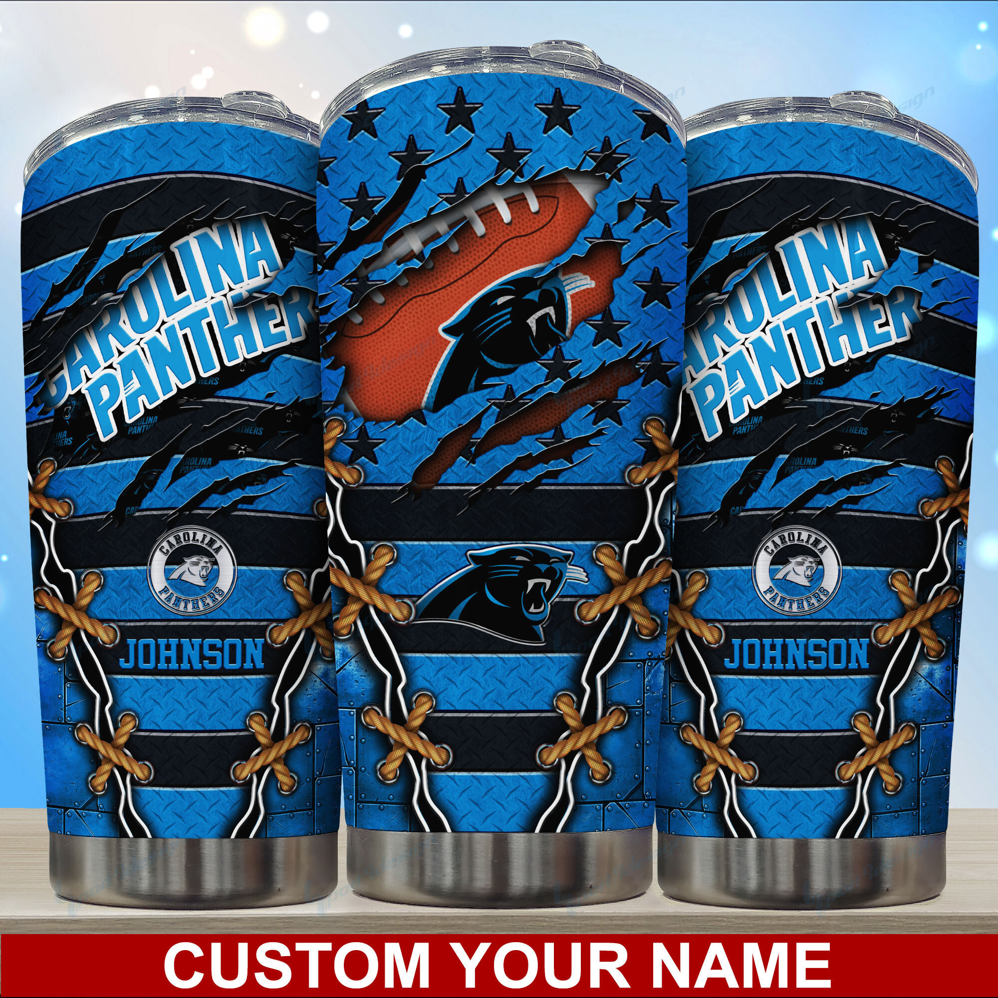 Carolina Panthers Personalized Tumbler