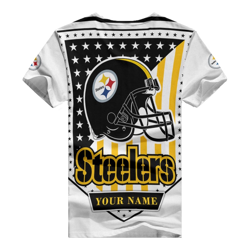 Pittsburgh Steelers Personalized V-neck Women T-shirt - Image 3
