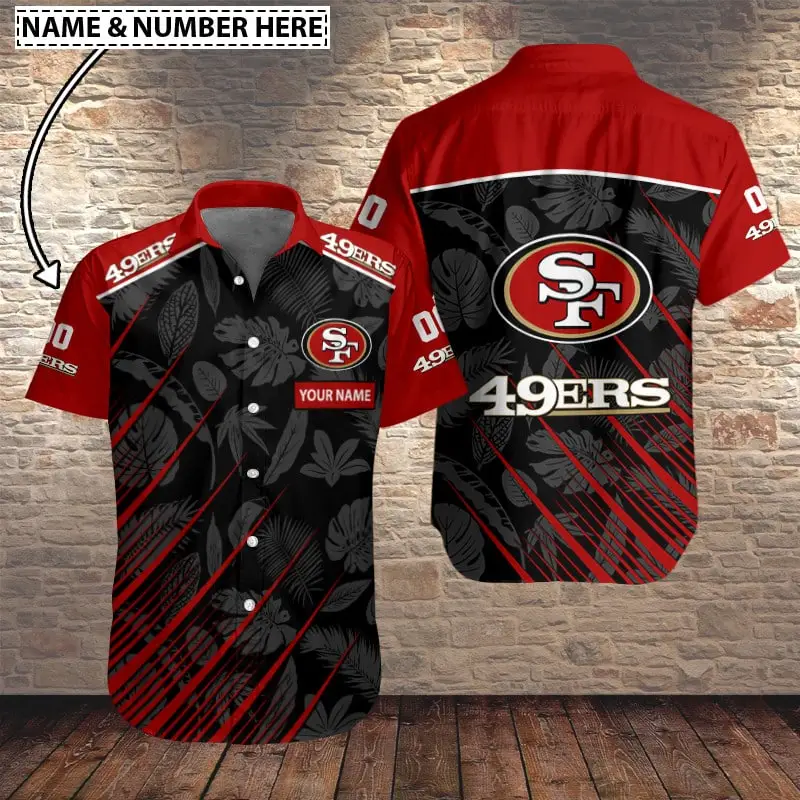 San Francisco 49ers Personalized Button Shirt Sizing Chart