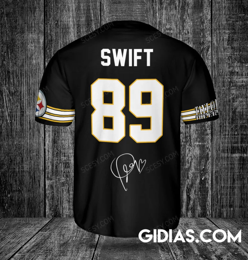 Pittsburgh Steelers Taylor Swift Baseball Jersey - Side View