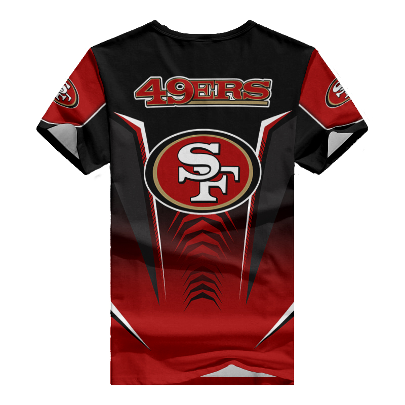 San Francisco 49ers V-neck T-shirt Back View