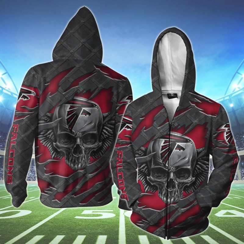 Atlanta Falcons All Over Printed Ugly Christmas Sweater Back View