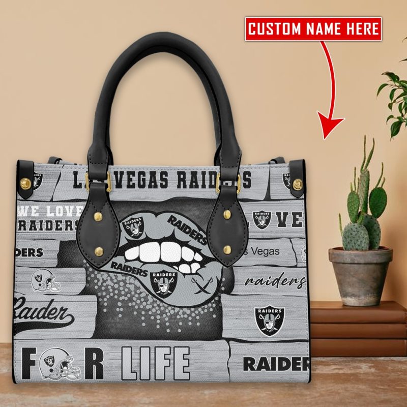 Las Vegas Raiders Leather Hand Bag