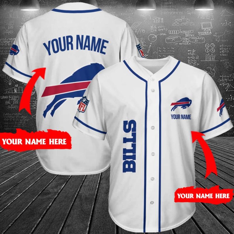 Buffalo Bills Custom Baseball Jersey