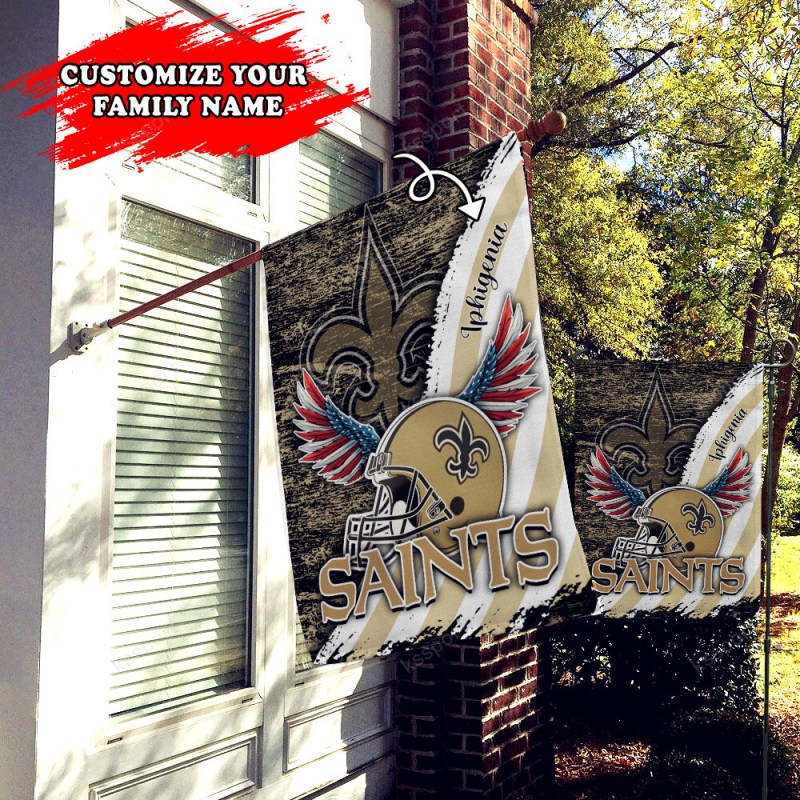 Personalized New Orleans Saints Flag