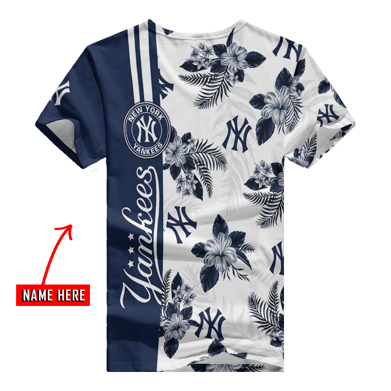 New York Yankees Personalized V-neck Women T-shirt Image 3