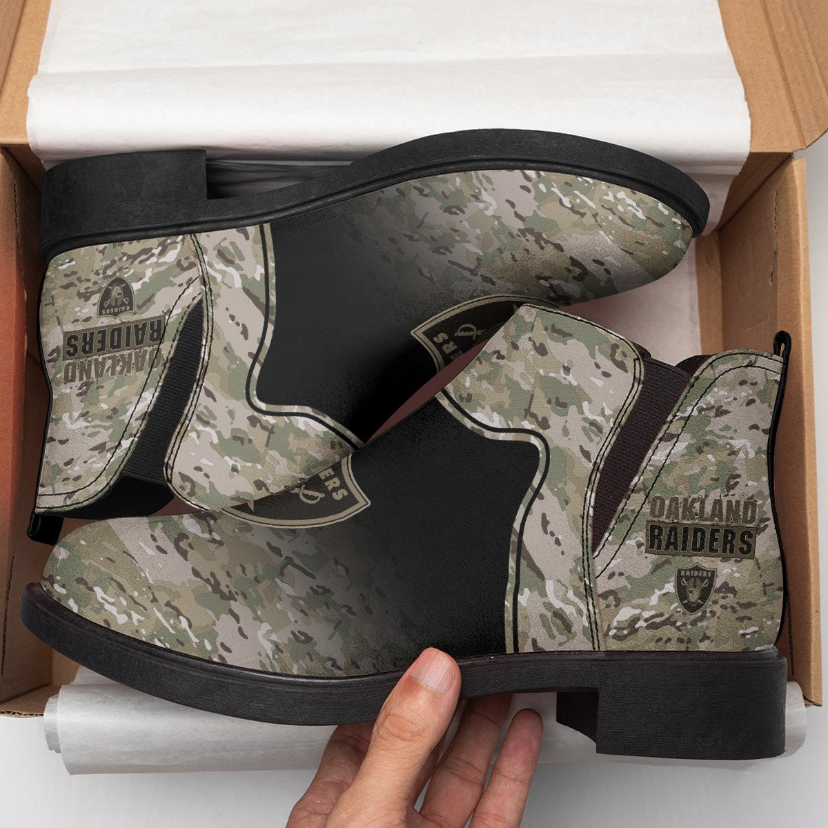 Stylish Las Vegas Raiders Short Boots for Football Fans