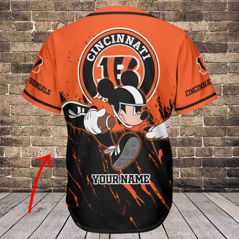 Cincinnati Bengals Personalized Baseball Jersey Background
