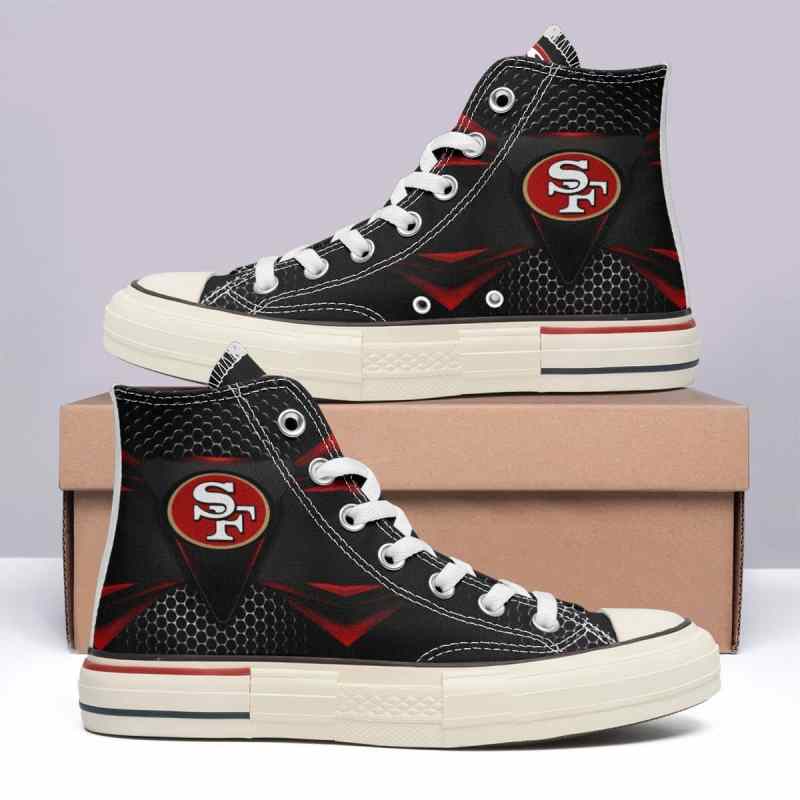 San Francisco 49ers High Top Canvas Shoes