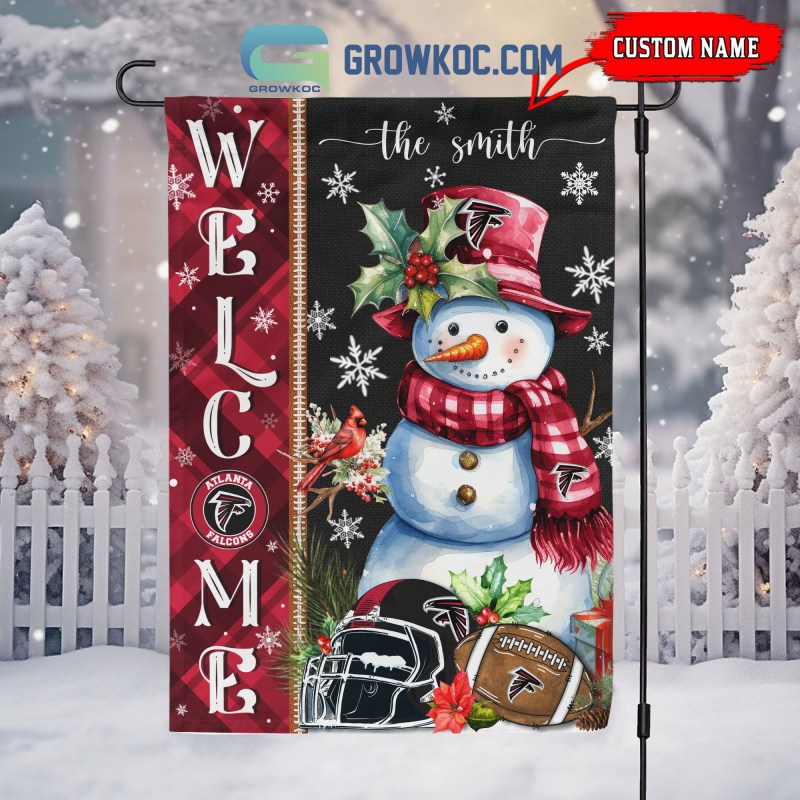 Atlanta Falcons Christmas Personalized Flag