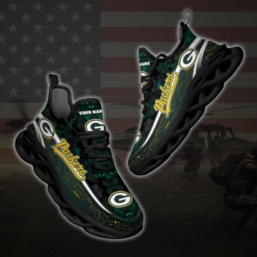 Green Bay Packers Personalized Yezy Running Sneakers Design 4