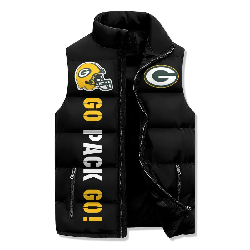 Green Bay Packers Puffer Jacket Side View