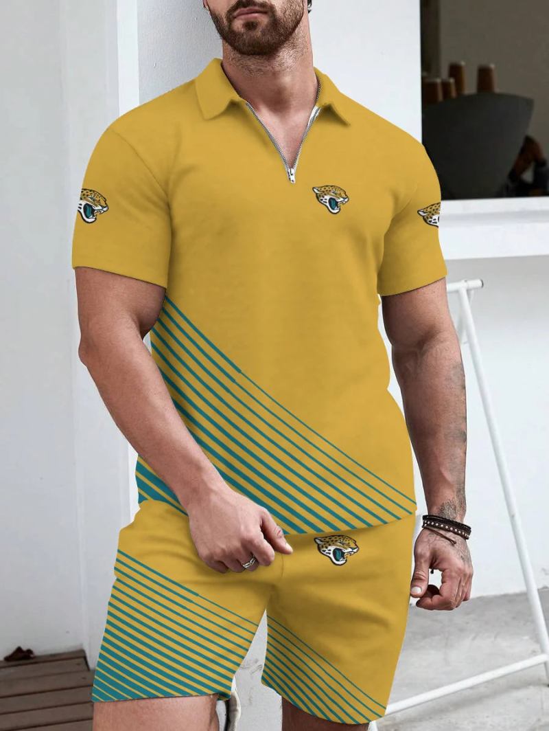 Jacksonville Jaguars Limited Edition ZIP Polo Shirt and Shorts