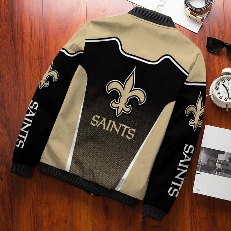 New Orleans Saints Bomber Jacket Back View