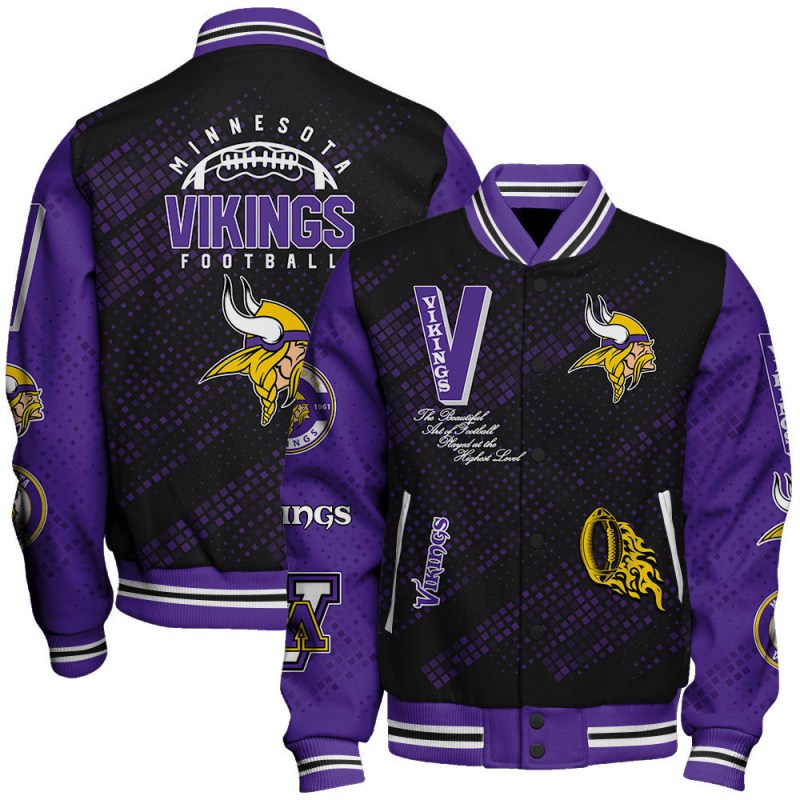 Minnesota Vikings Unisex Varsity Jacket Image 1