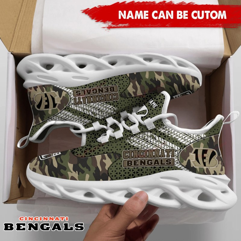 Cincinnati Bengals Personalized Yezy Running Sneakers