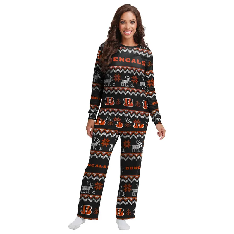 Cincinnati Bengals Family Holiday Pajamas