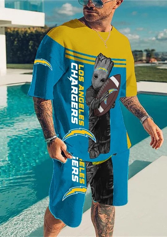 Los Angeles Chargers T-Shirt and Shorts