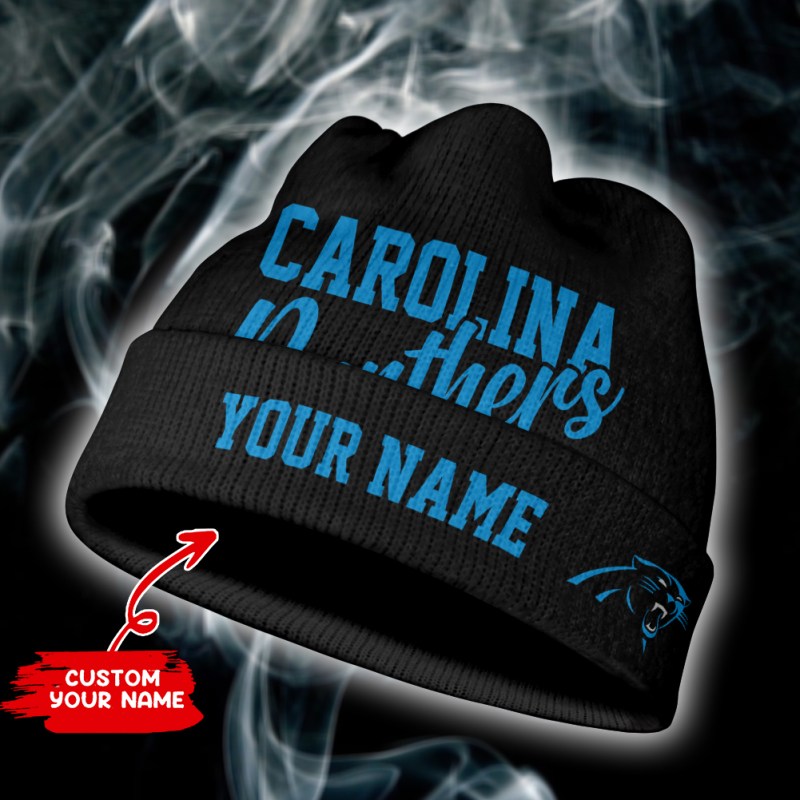 Carolina Panthers Personalized Wool Beanie