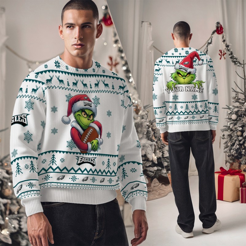 Philadelphia Eagles Ugly Christmas Sweater - Studio View