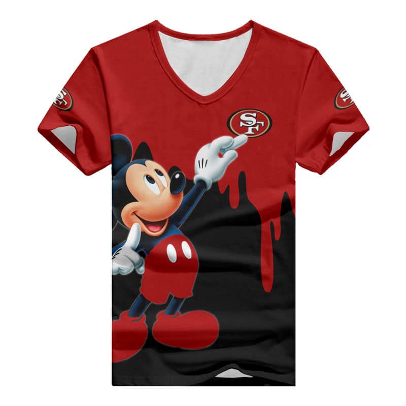 San Francisco 49ers Personalized Summer V-neck T-shirt 2