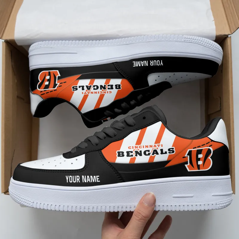 Cincinnati Bengals Personalized AF1 Shoes Side View