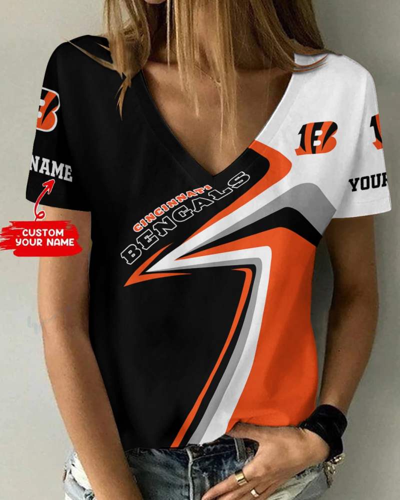 Cincinnati Bengals V-neck T-shirt