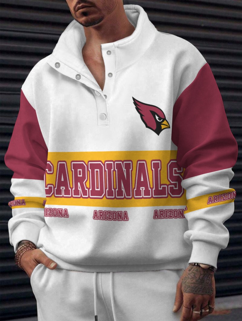 Arizona Cardinals Casual Stand Collar Sweatshirt