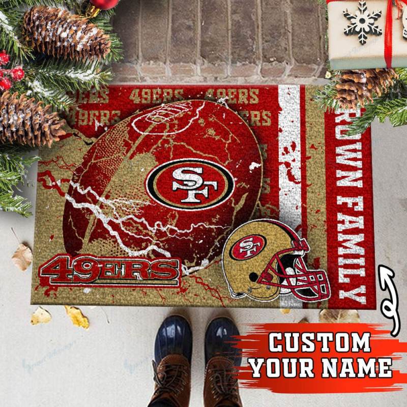 San Francisco 49ers Personalized Doormat
