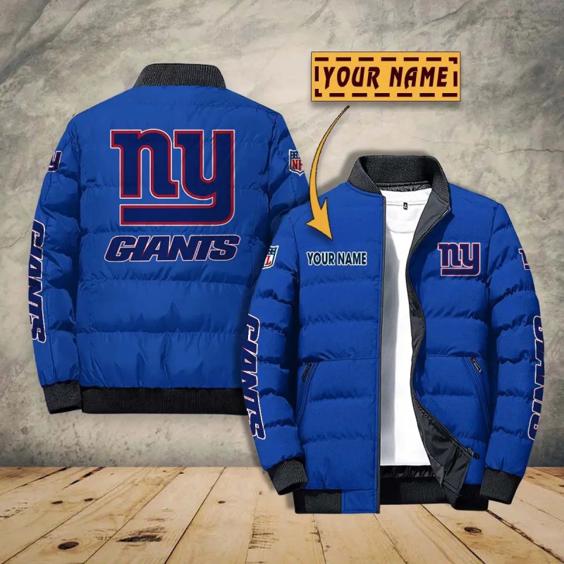 New York Giants Personalized Winter Puffer Jacket