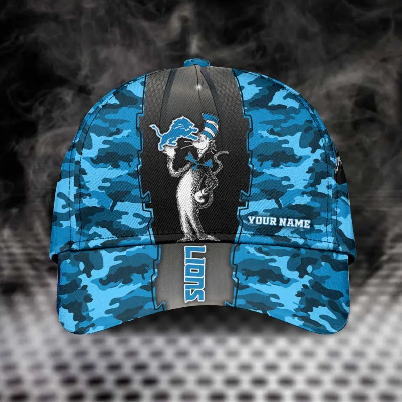 Detroit Lions Personalized Classic Cap