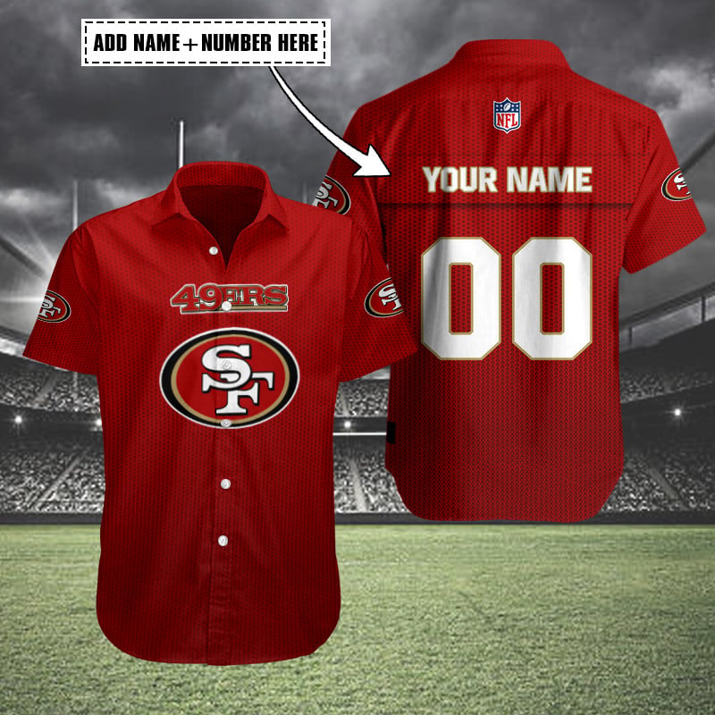 San Francisco 49ers Personalized Button Shirt