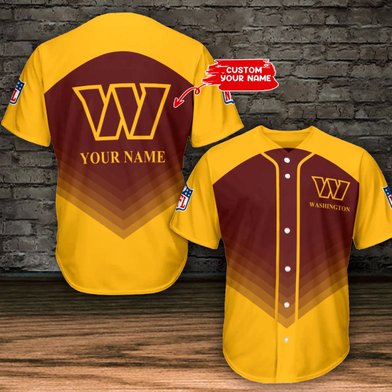 Washington Commanders Personalized Baseball Jersey