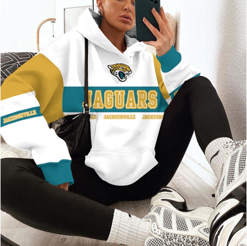 Jacksonville Jaguars Printed Hooded Pocket Pullover Hoodie