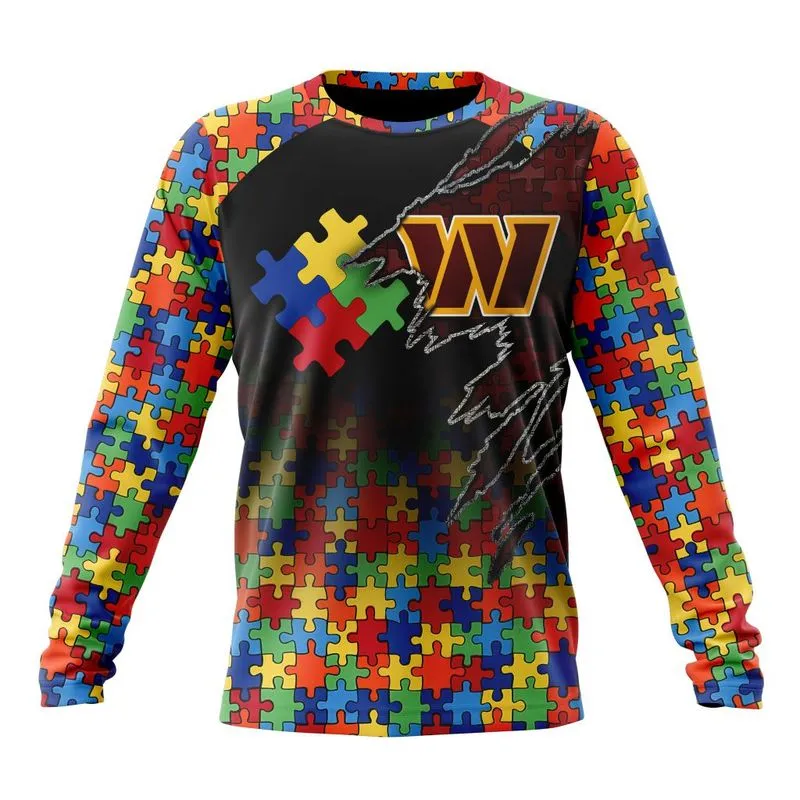 Washington Commanders Autism Awareness Hoodie
