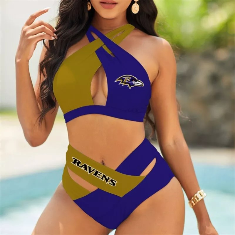 Baltimore Ravens Women's 2PCS Bikini Swimsuit