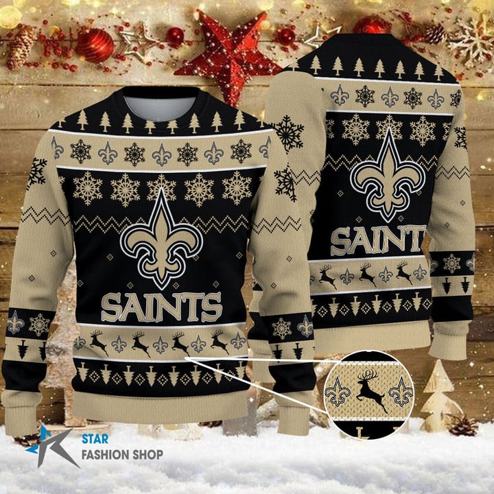 New Orleans Saints Woolen Sweater Front View