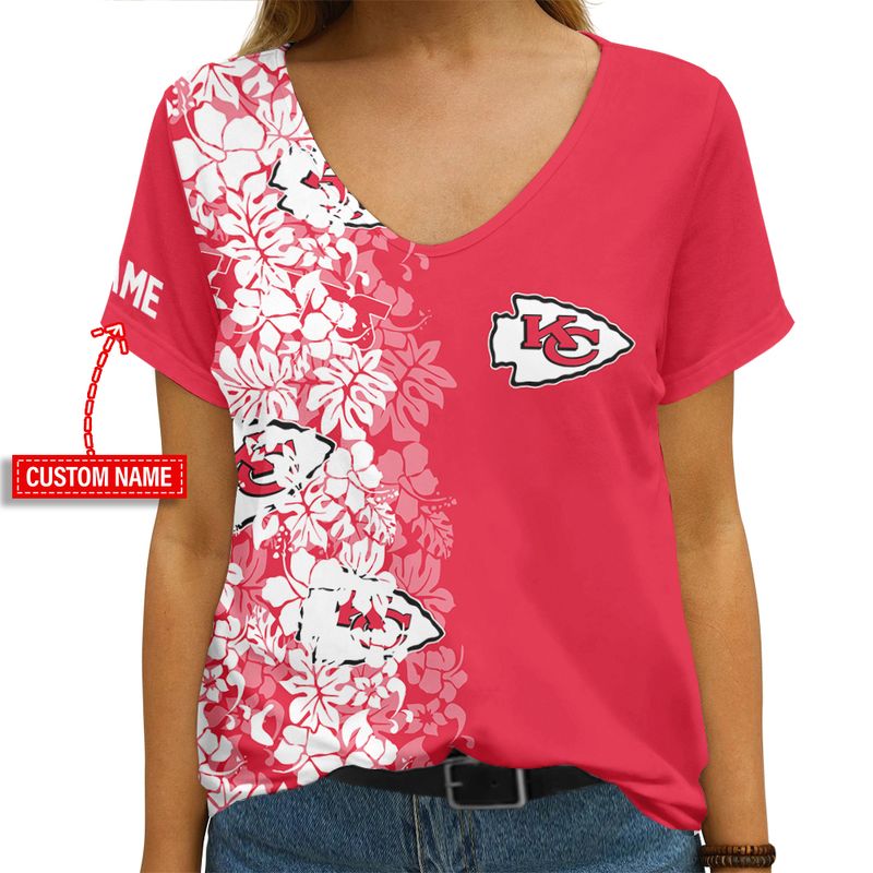 Personalized Chiefs V-neck T-shirt