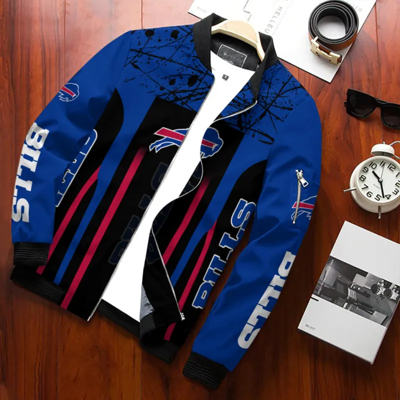 Buffalo Bills Personalized Bomber Jacket - Side View