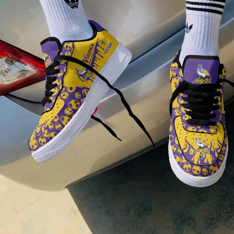 Minnesota Vikings Personalized AF1 Shoes Side View
