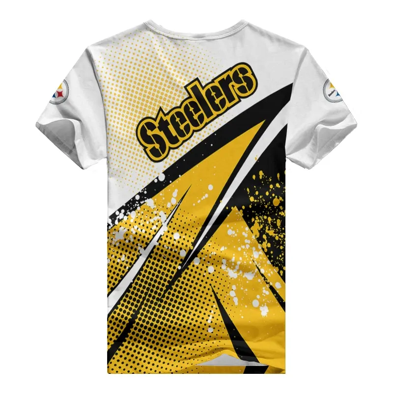 Pittsburgh Steelers V-neck Women T-shirt Back View