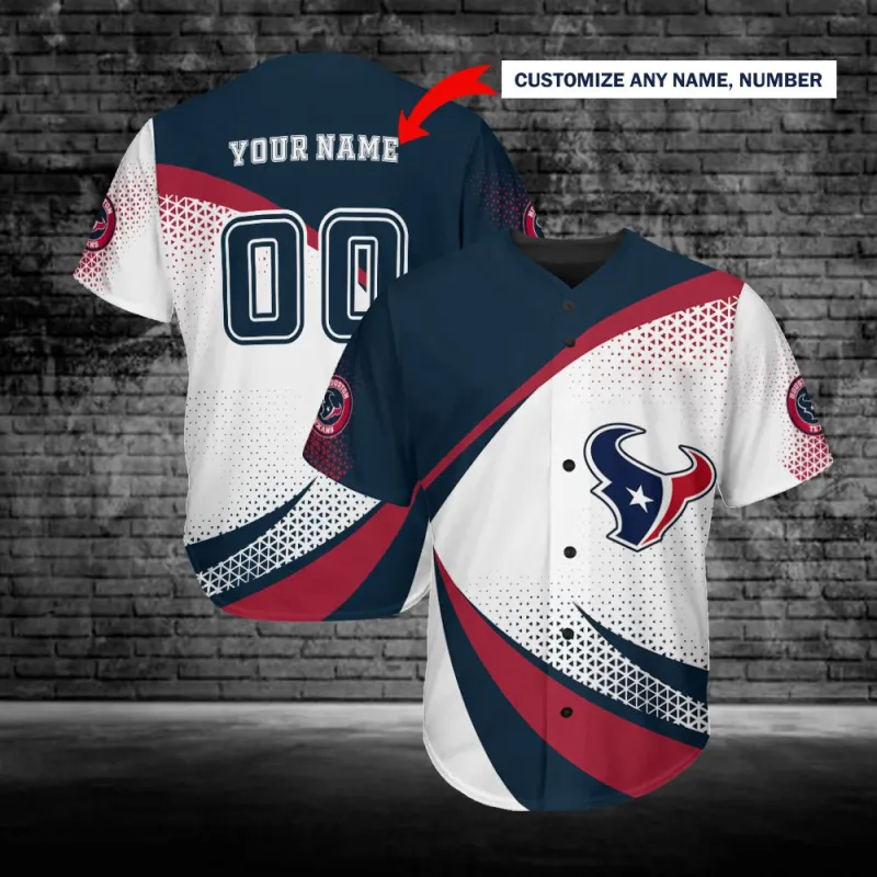 Houston Texans Personalized Baseball Jersey