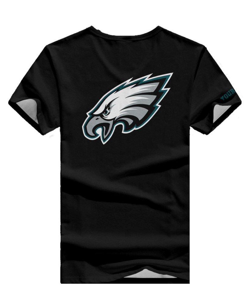 Philadelphia Eagles V-neck Women T-shirt Back View