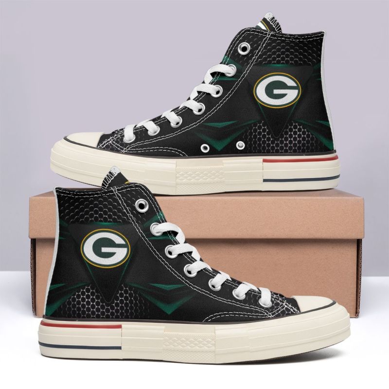 Green Bay Packers New High Top Canvas Shoes