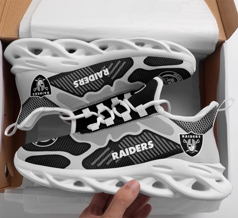 Las Vegas Raiders Yezy Running Sneakers Top View