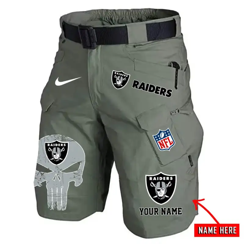 Side View of Las Vegas Raiders Men Shorts