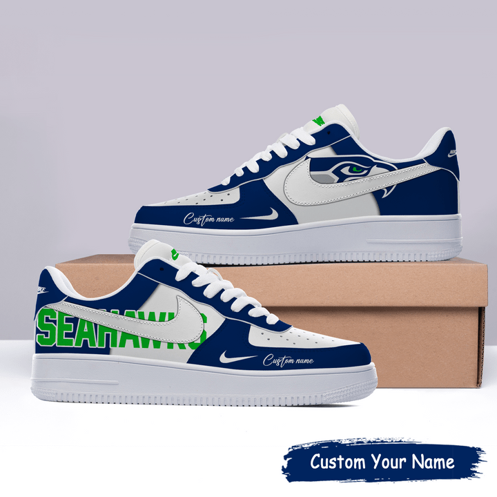 Seattle Seahawks Custom Name Fan Shoes