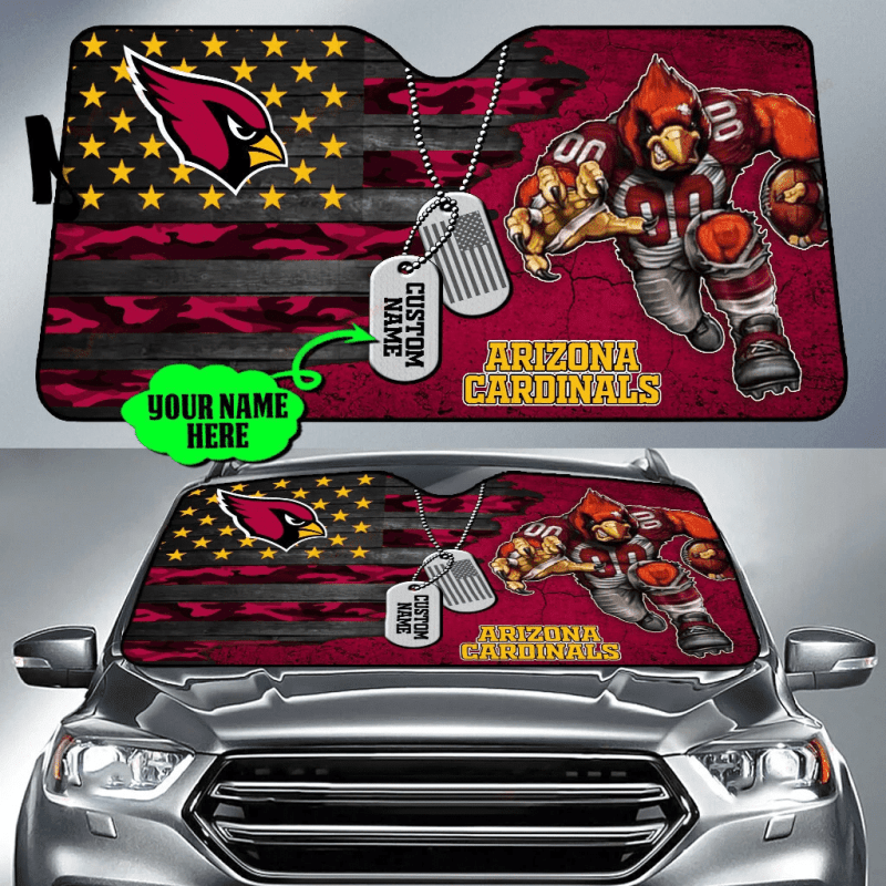 Arizona Cardinals Personalized Auto Sun Shade